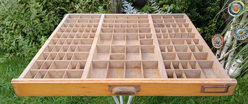 Schöner alter holz setzkasten - schöner,