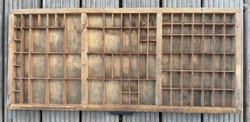 Antiker holz setzkasten - holz, /