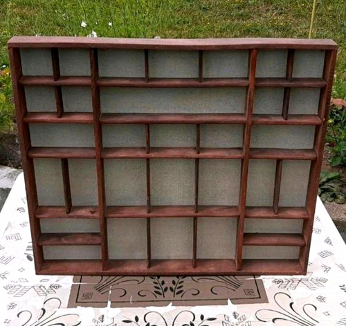 Antiker ddr holz setzkasten - ddr, holz-setzkasten