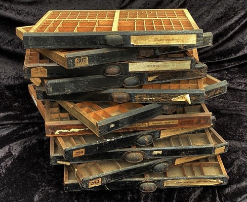 Setzkasten schublade holz - 1x,