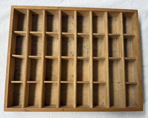 Antiker holz setzkasten - holz-setzkasten, •