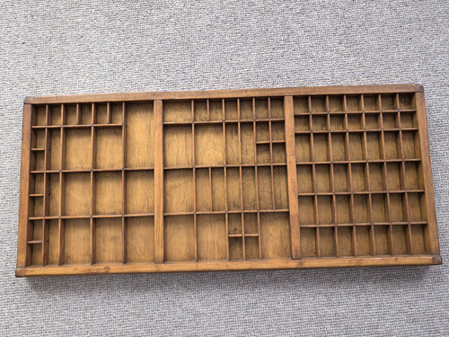 Setzkasten vintage holz - setzkasten,